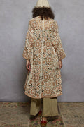 POL - Cardigan Duster Taupe and cream