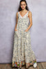 POL - Overall cream with embroidery and multi color ruffle