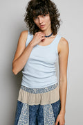 POL - Baby Blue Ribbed Tank