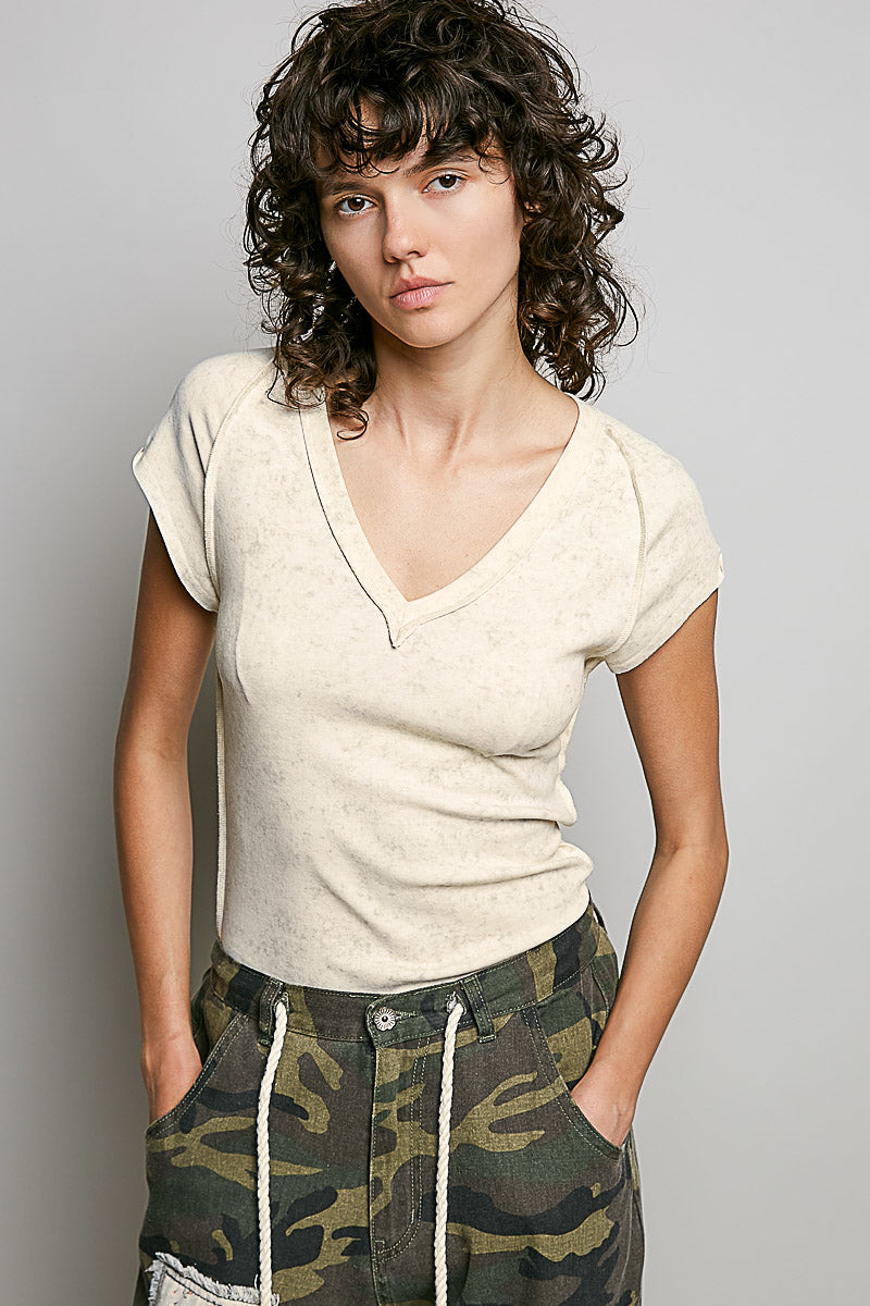 POL - Slim Fit V-Neck Tee Shirt