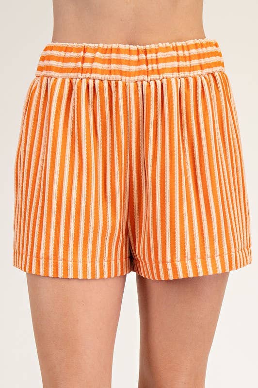 Elastic Band Eyelet Shorts