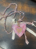 Pink Golden Heart Necklace