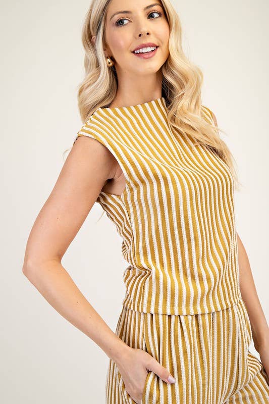 Sleeveless Mock Neck Knit Top