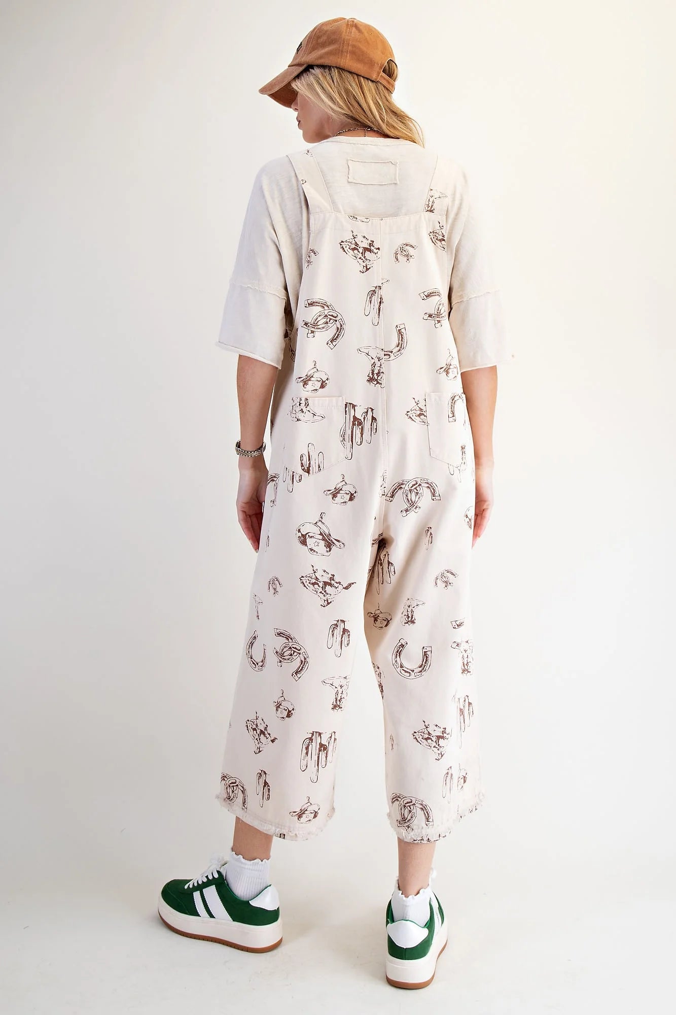 Easel - Western Printed Twill Overalls
