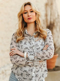 Lucky & Blessed - Western Desert Chiffon Collared Western Shirt Brands