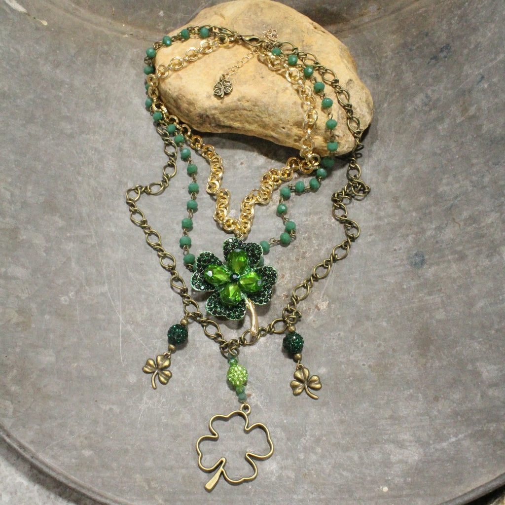 The Primitive Peddler - Four Leaf Clover Layered Necklace
