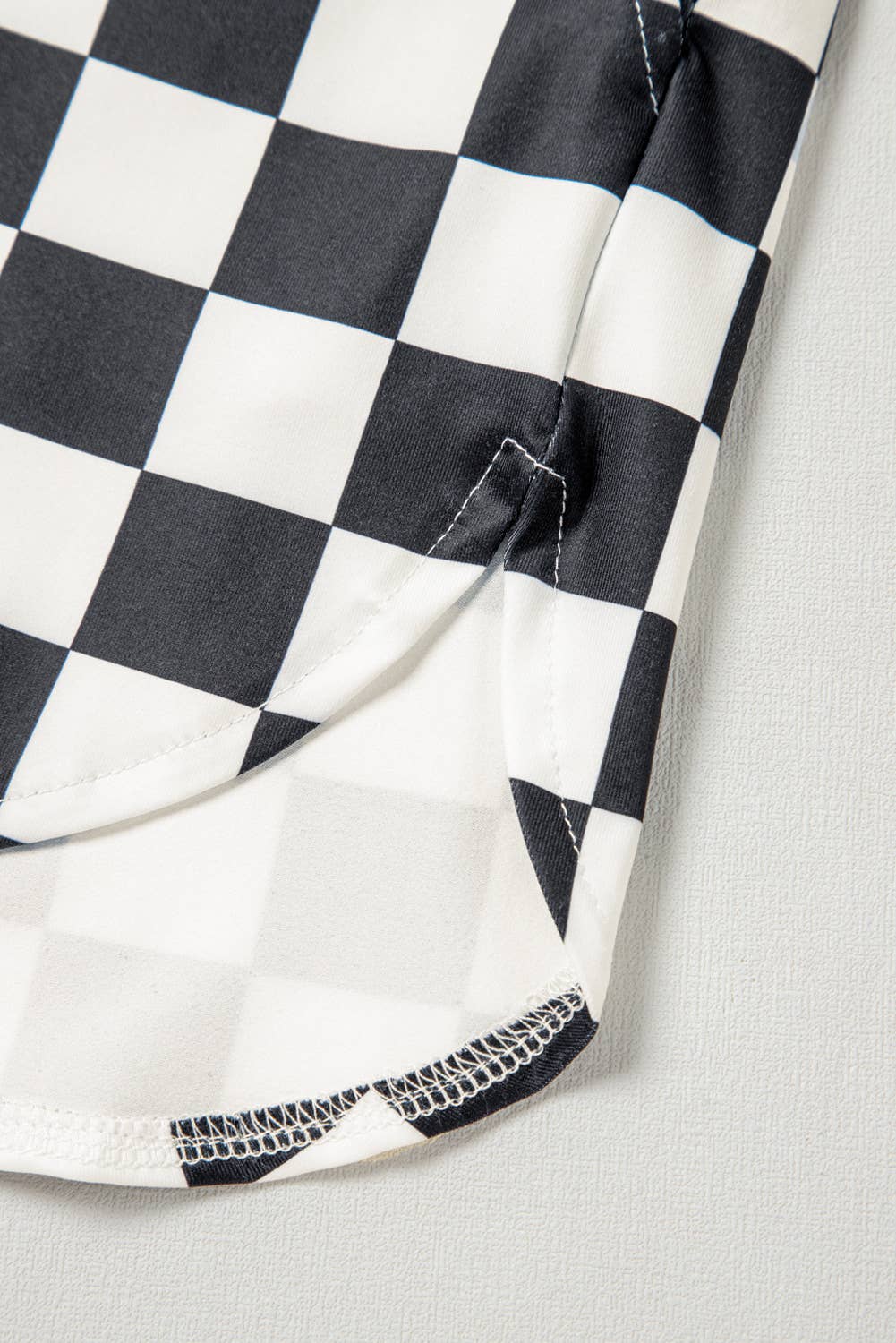 Checkered Print High Waist Casual Shorts (S-XL)