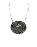 Western Large Road To Rodeo Pendant Necklace