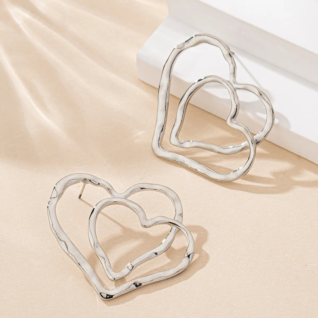 Infinity Double Heart Earrings