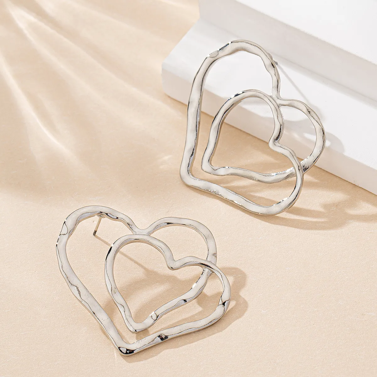 Infinity Double Heart Earrings