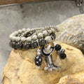The Primitive Peddler - Hats Off/Boots On Black Stretch Bracelet Set