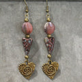 The Primitive Peddler - So Charming Heart Dangle Earrings