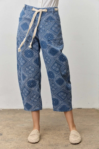 Polagram - Paisley Print Drawstring Pant