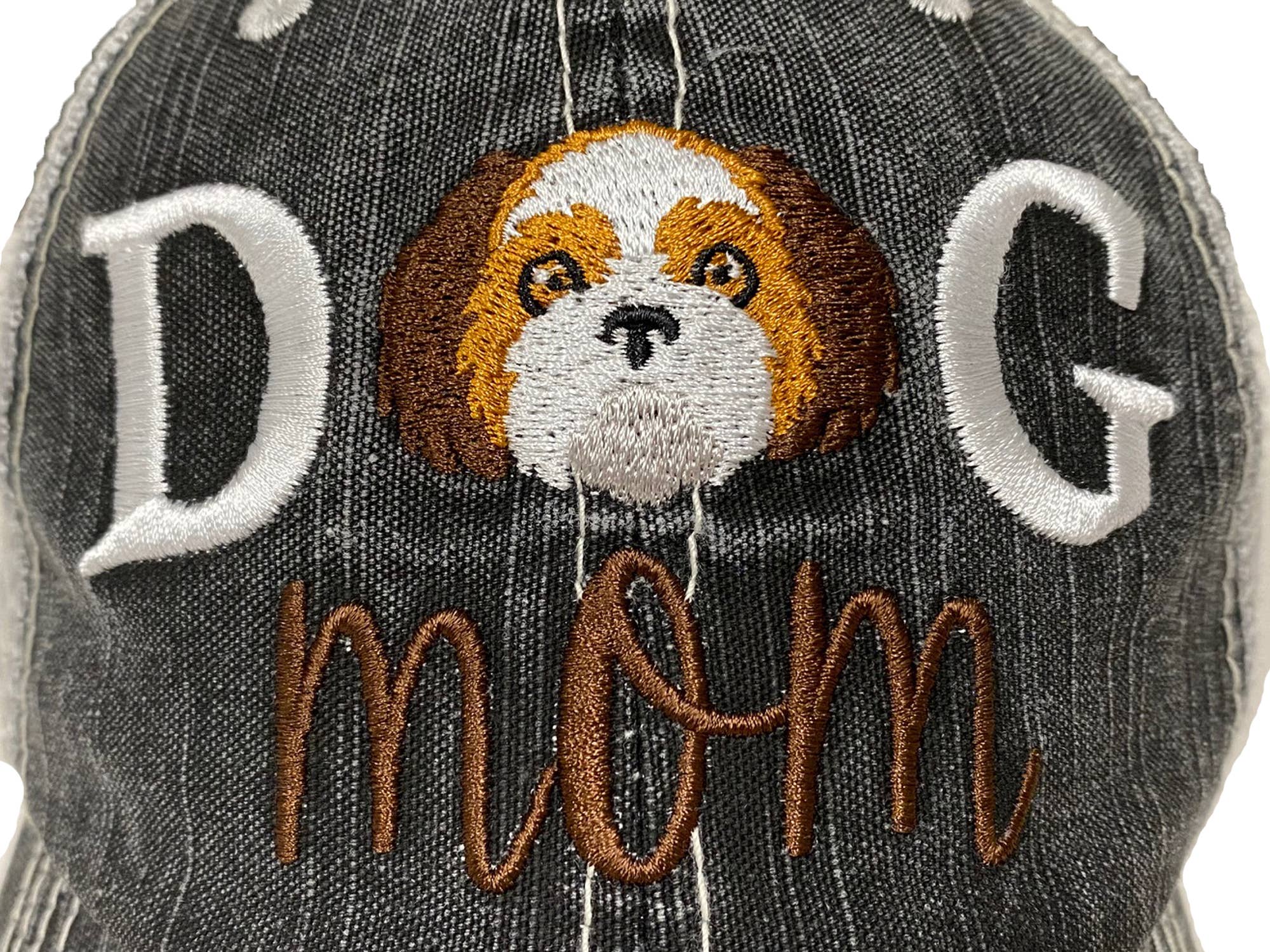 Dog Mom Women's Baseball Hats- 8 Breeds Embroidered