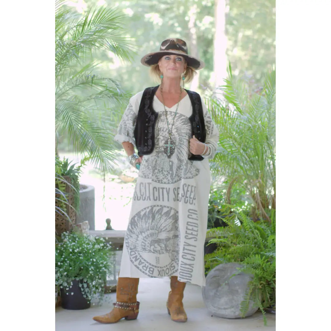Jaded Gypsy - Weekend Mercantile Long Sleeve Dress - Sioux City
