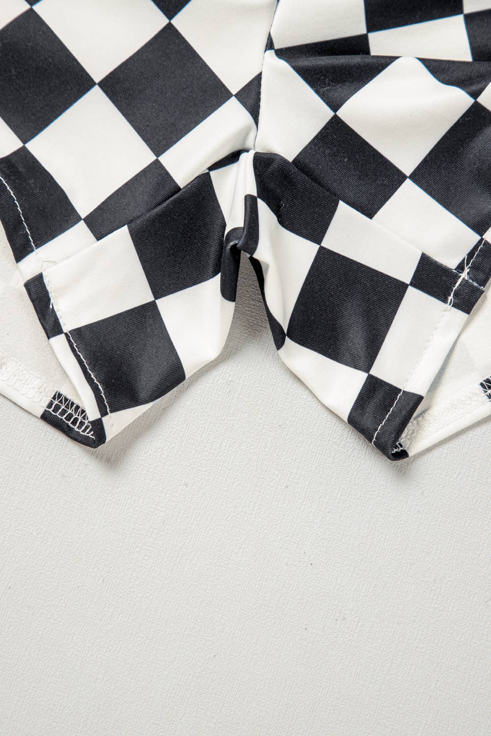 Checkered Print High Waist Casual Shorts (S-XL)