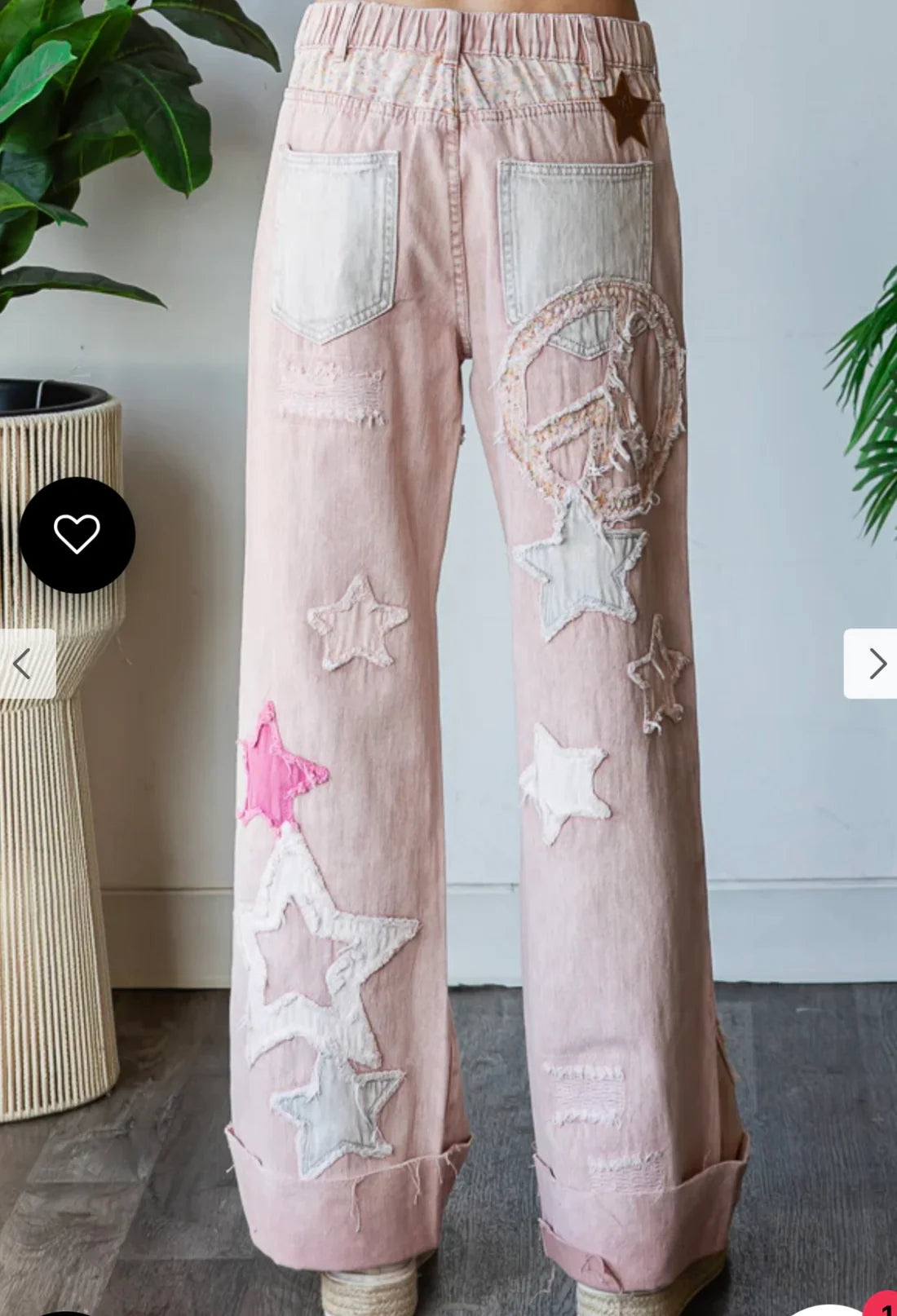 Oli & Hali - Peace + Stars Patchwork Cuff Jeans