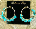 Boho Gemstone Hoop Earrings