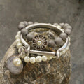 The Primitive Peddler - Sunny Side Up Matte Silver Bracelet Set
