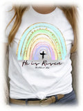J Coons - He Is Risen Tee Shirt with Bling