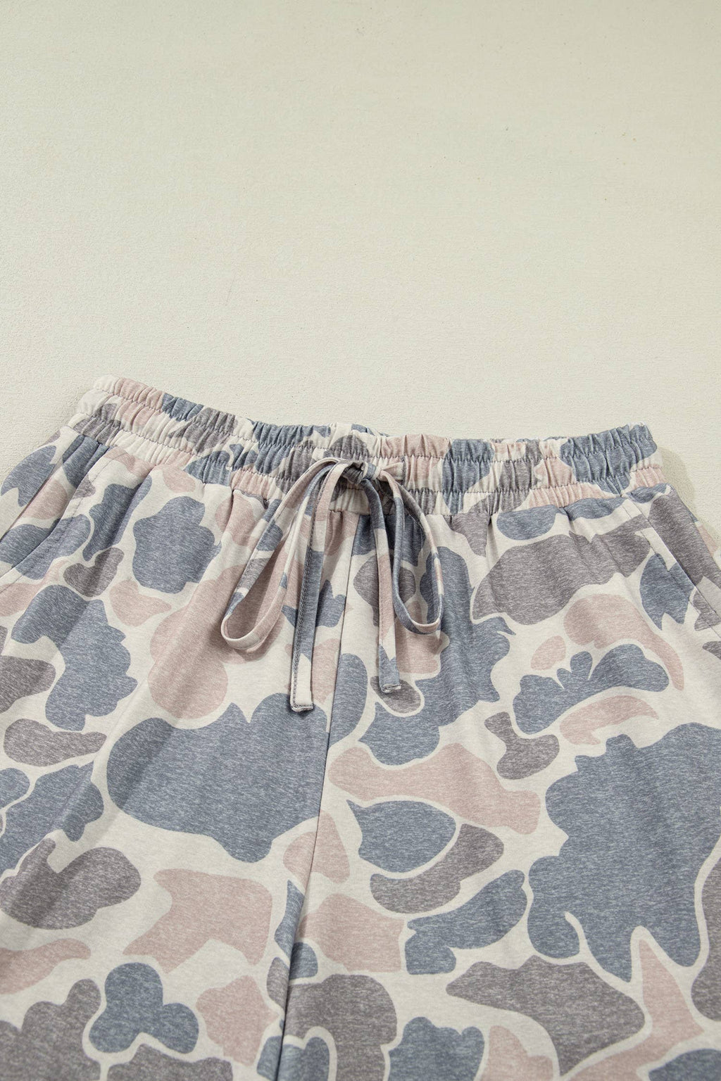 Camouflage Short Sleeve Top and Shorts Lounge Set (S-4X)