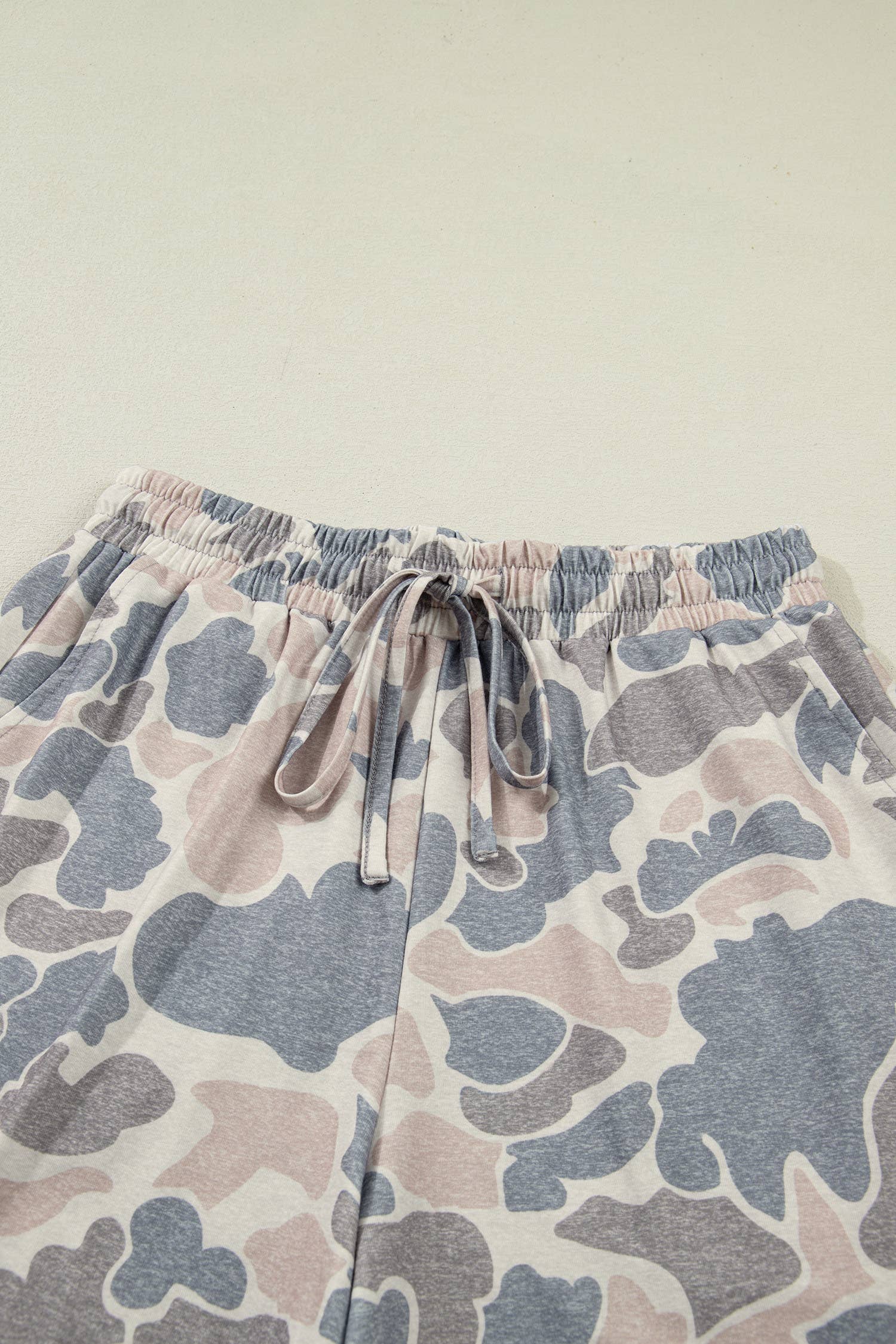 Camouflage Short Sleeve Top and Shorts Lounge Set (S-4X)