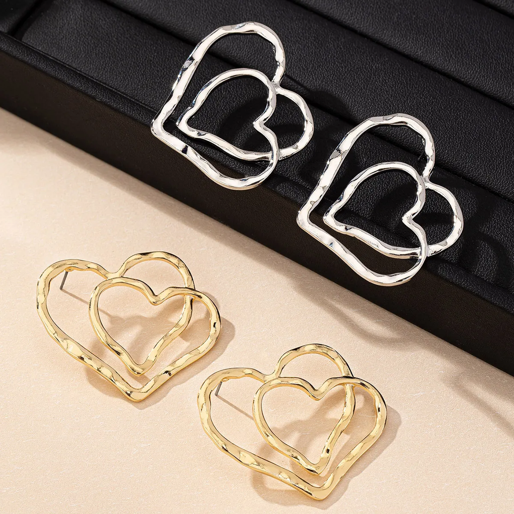 Infinity Double Heart Earrings