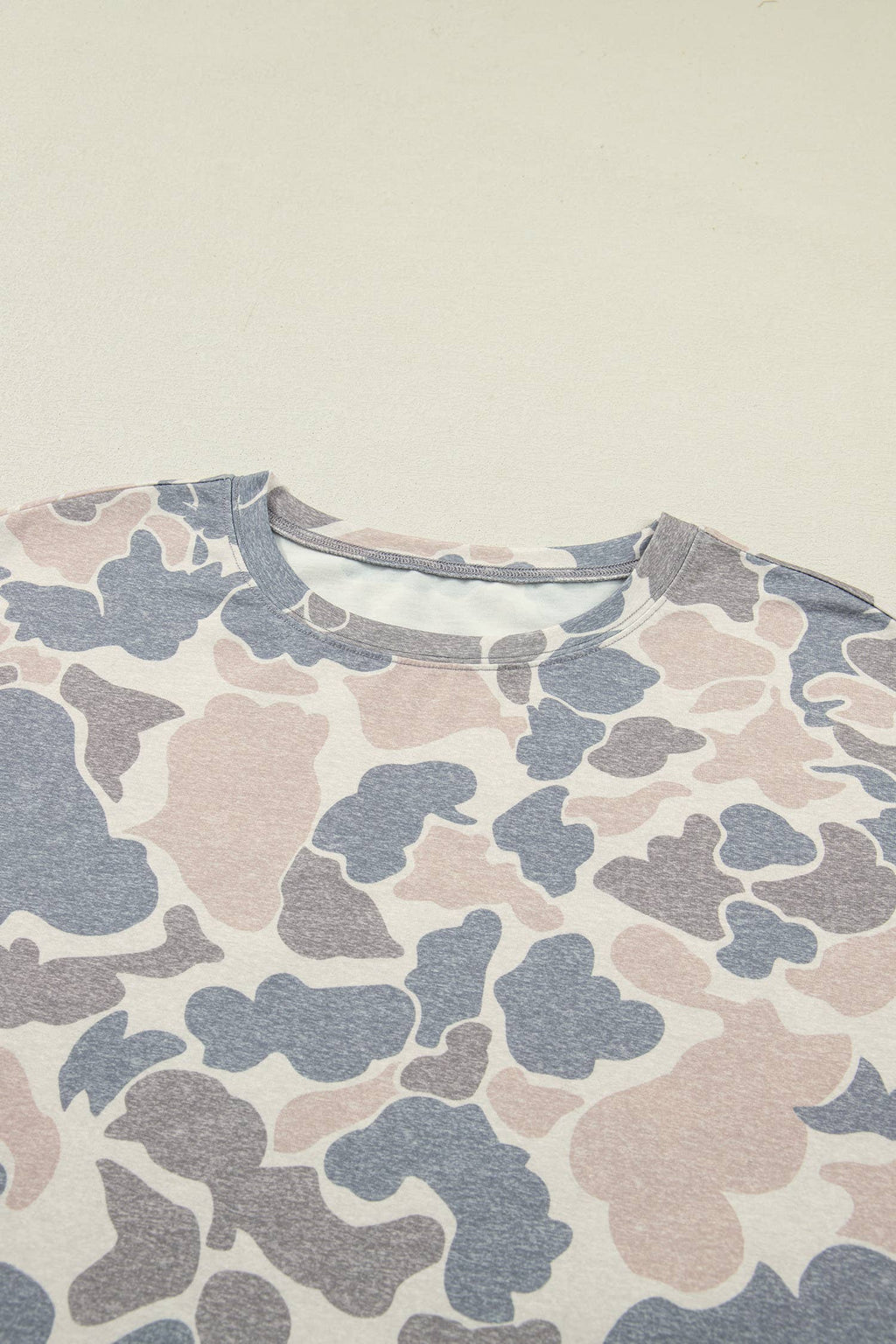 Camouflage Short Sleeve Top and Shorts Lounge Set (S-4X)