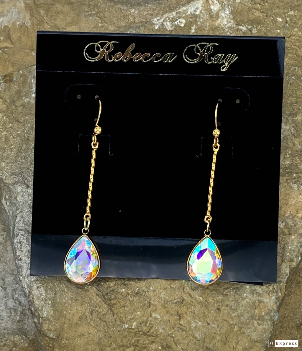 Twisted Crystal Earring drop