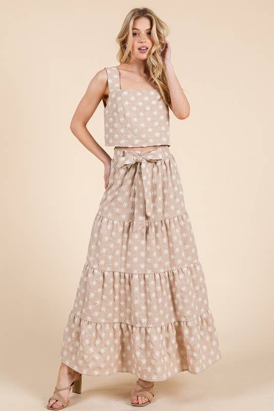 Crop Top and Maxi Skirt Set MTS51439