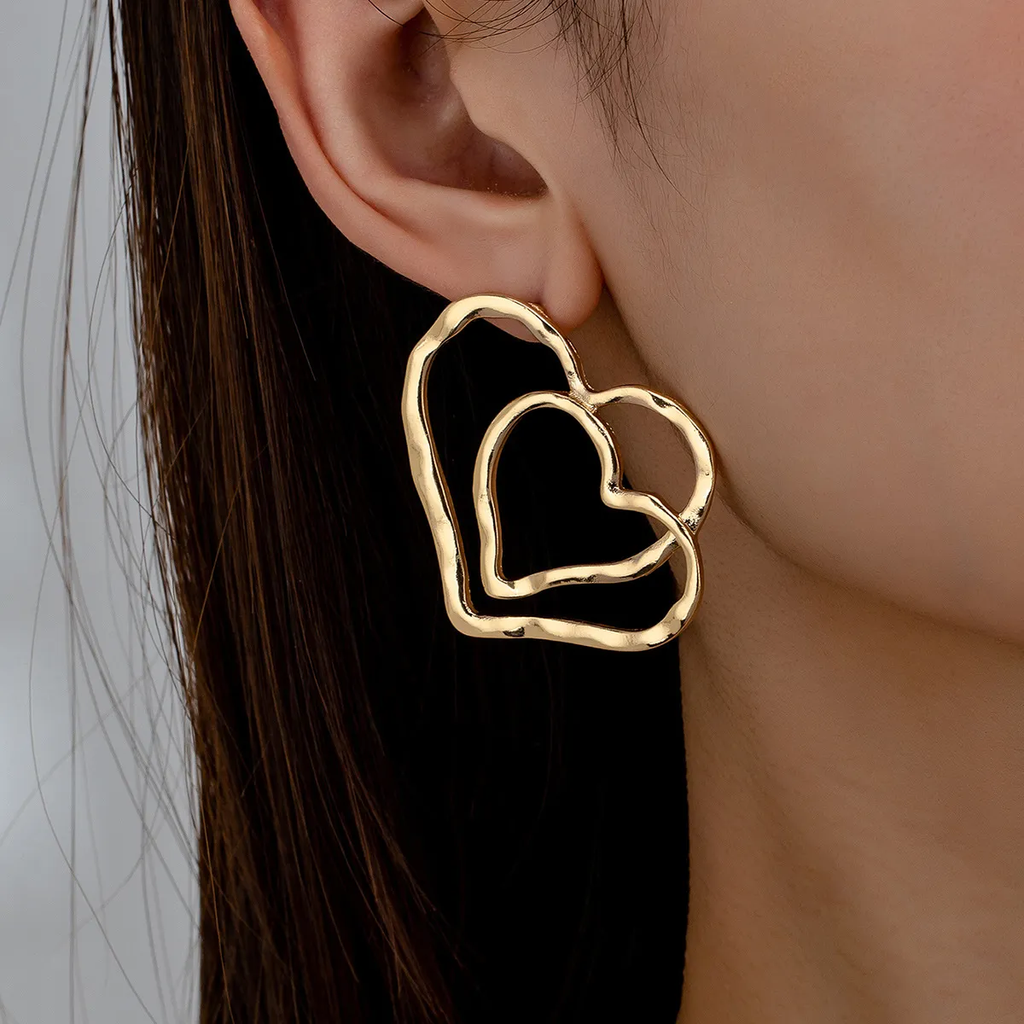 Infinity Double Heart Earrings
