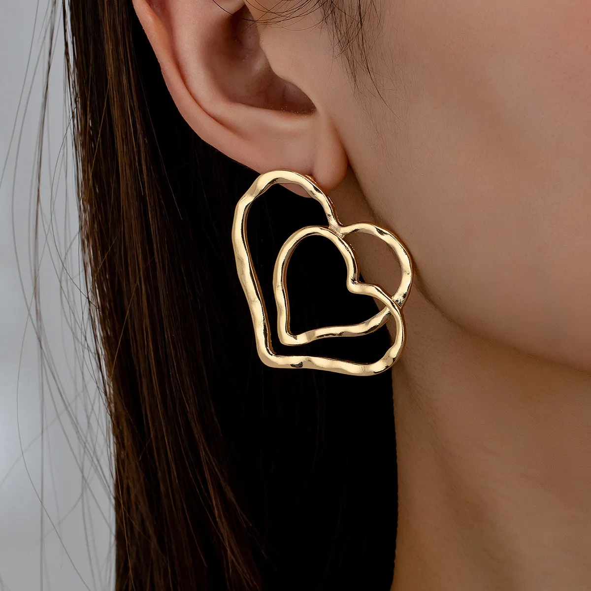 Infinity Double Heart Earrings