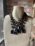 Gypsy South - Black Crystal Soldered Necklaces