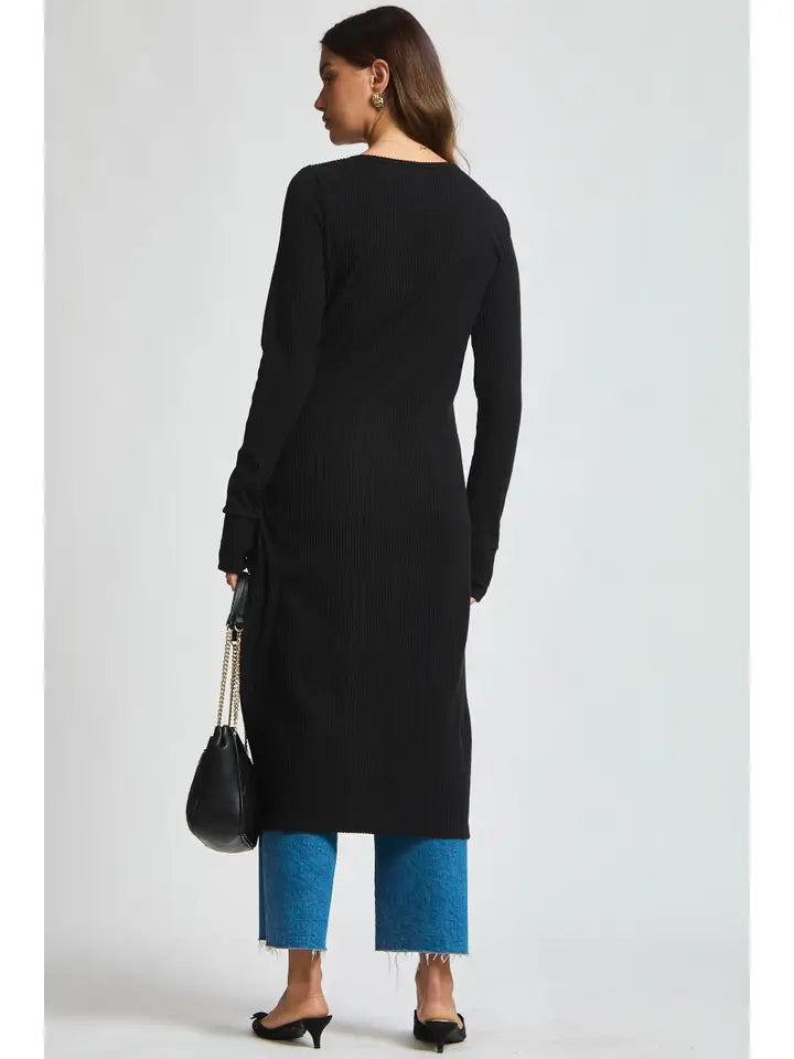Dear Scarlett - Longline Tunic w/ Buttons Trv-Posh
