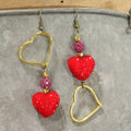 The Primitive Peddler - Broken Arrow Heart Dangle Earrings