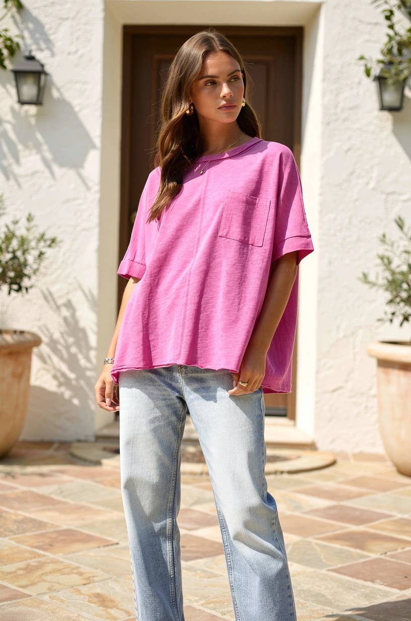 Cotton Slub Knit Top