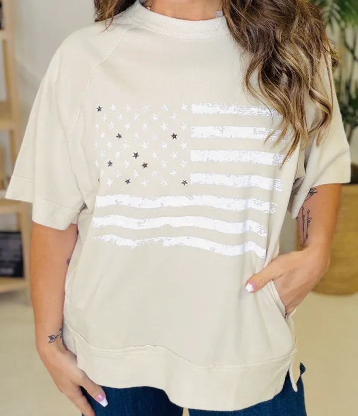Easel - American Flag Top