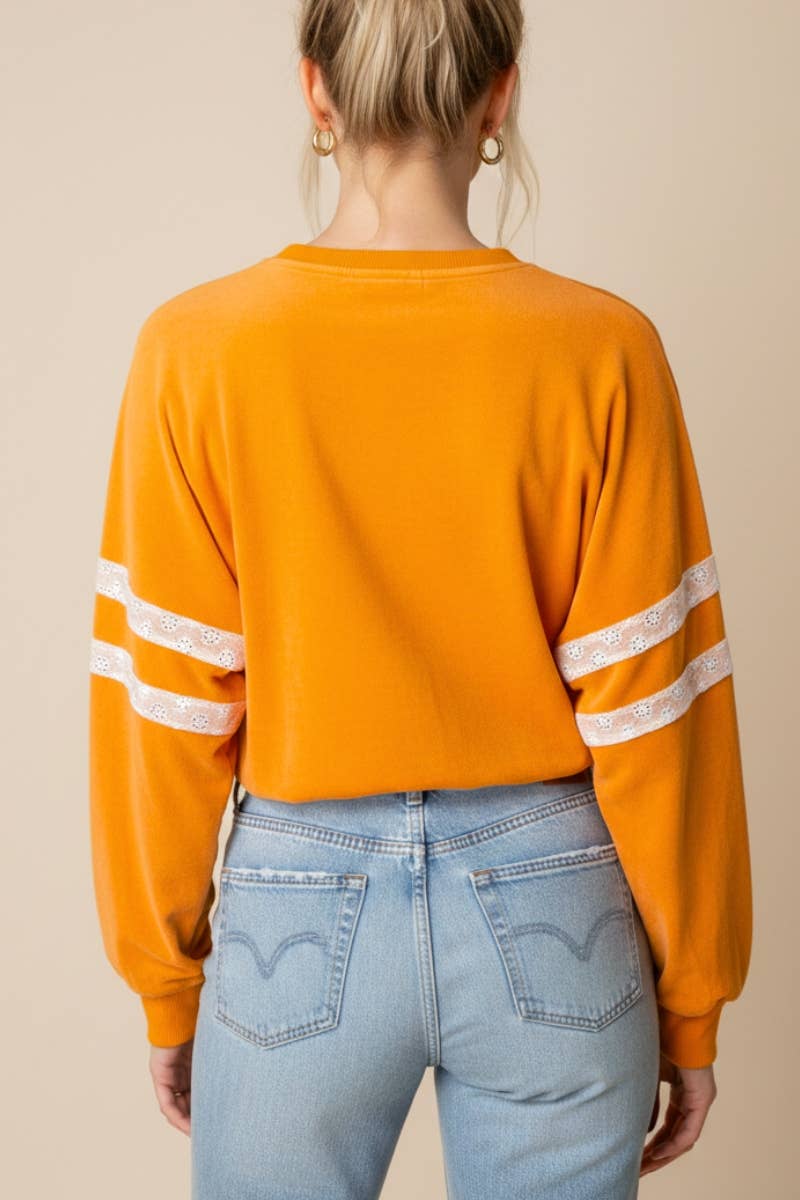 Retro Collegiate Cropped Pullover-TENNESSEE