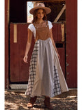 Plus Patchwork Plaid Overall Dress