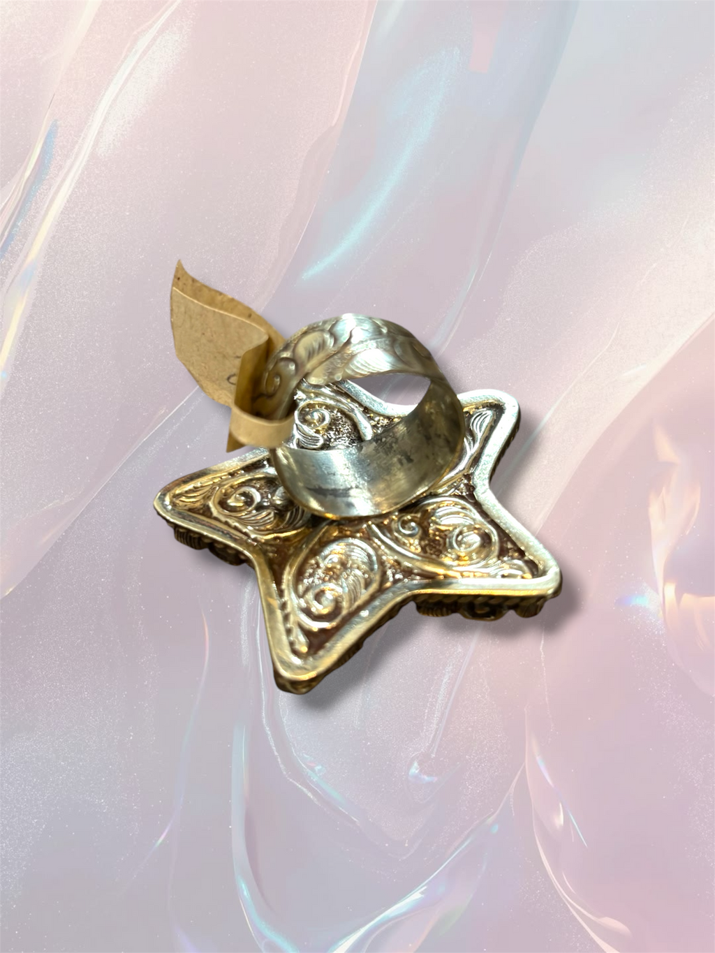 Turquoise Star Adjustable Ring