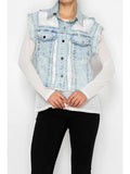 Origami - Denim Vest with lace