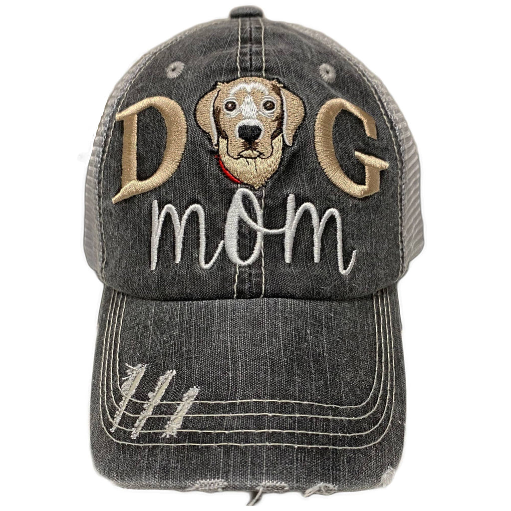 Dog Mom Women's Baseball Hats- 8 Breeds Embroidered