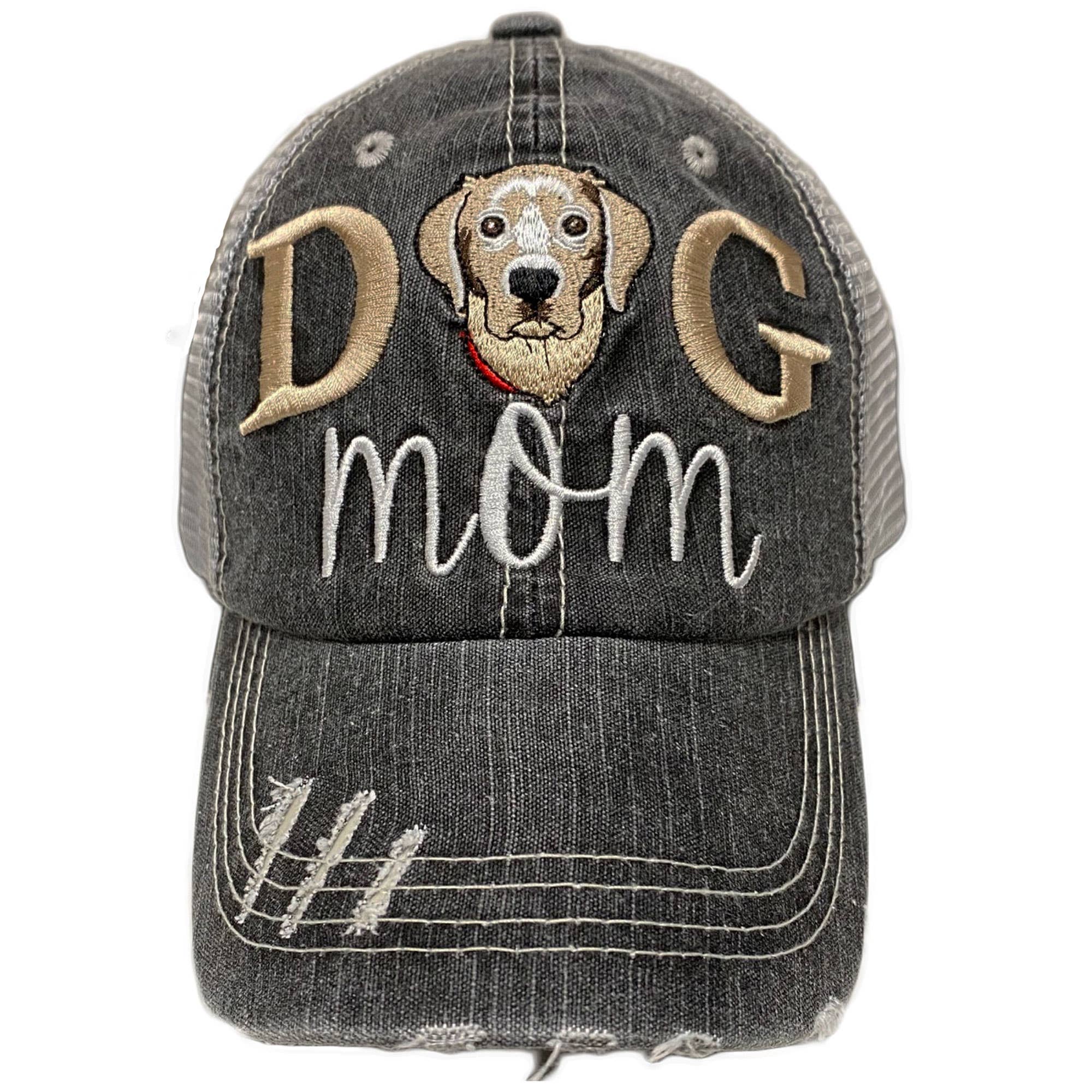 Dog Mom Women's Baseball Hats- 8 Breeds Embroidered