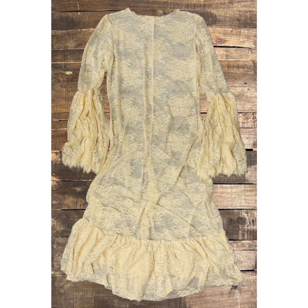 Garden Tea Lace Dress - Oatmeal