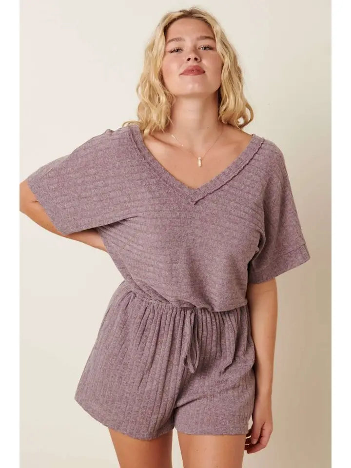 Mittoshop Ribbed V Neck Romper