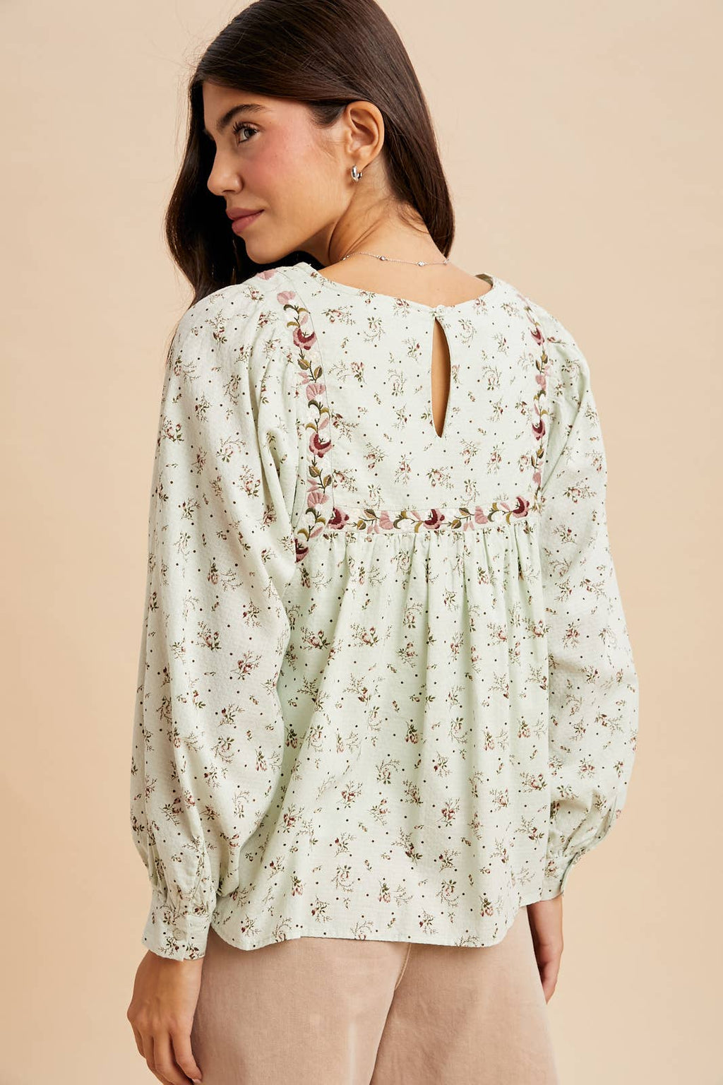 FLORAL PRINT COTTON BLOUSE