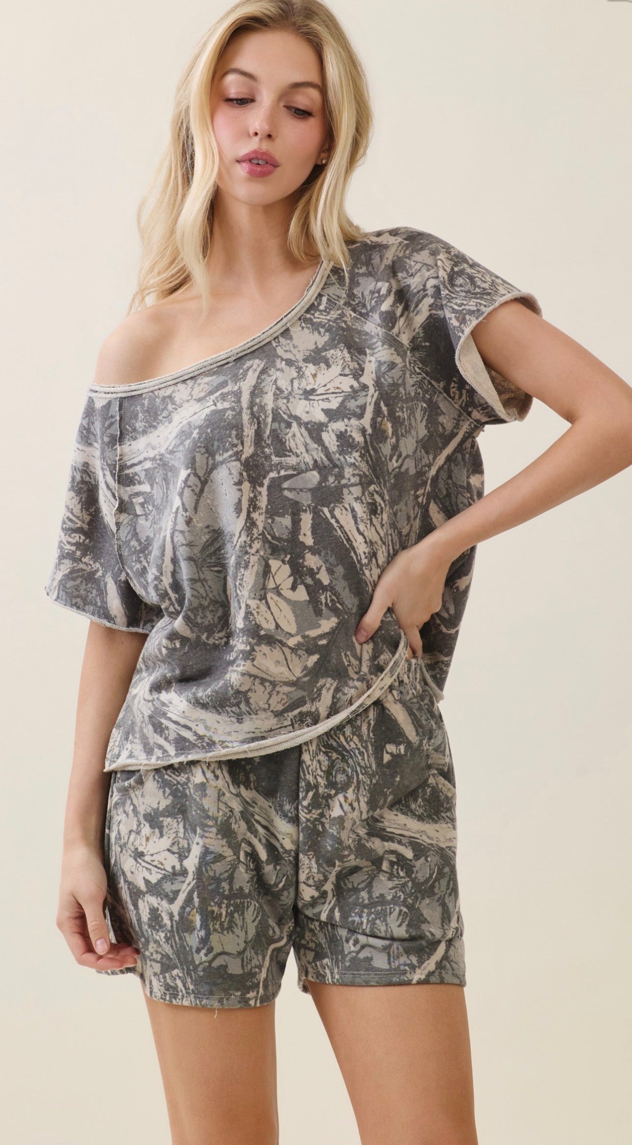 j.Her Camo Top