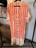 POL Orange Pink and Cream Long Cardigan SMC272
