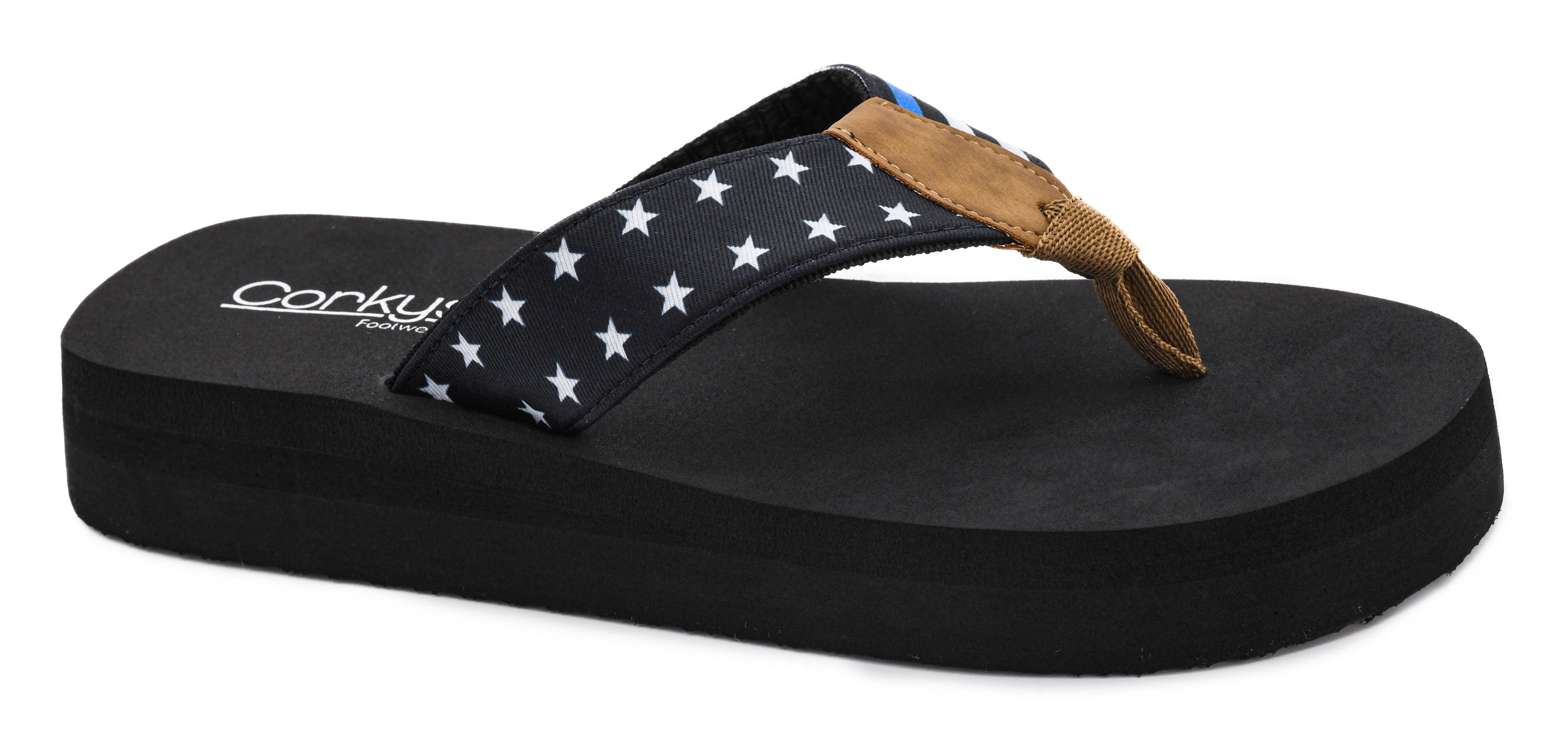 Corkys - Liberty Black with Blue