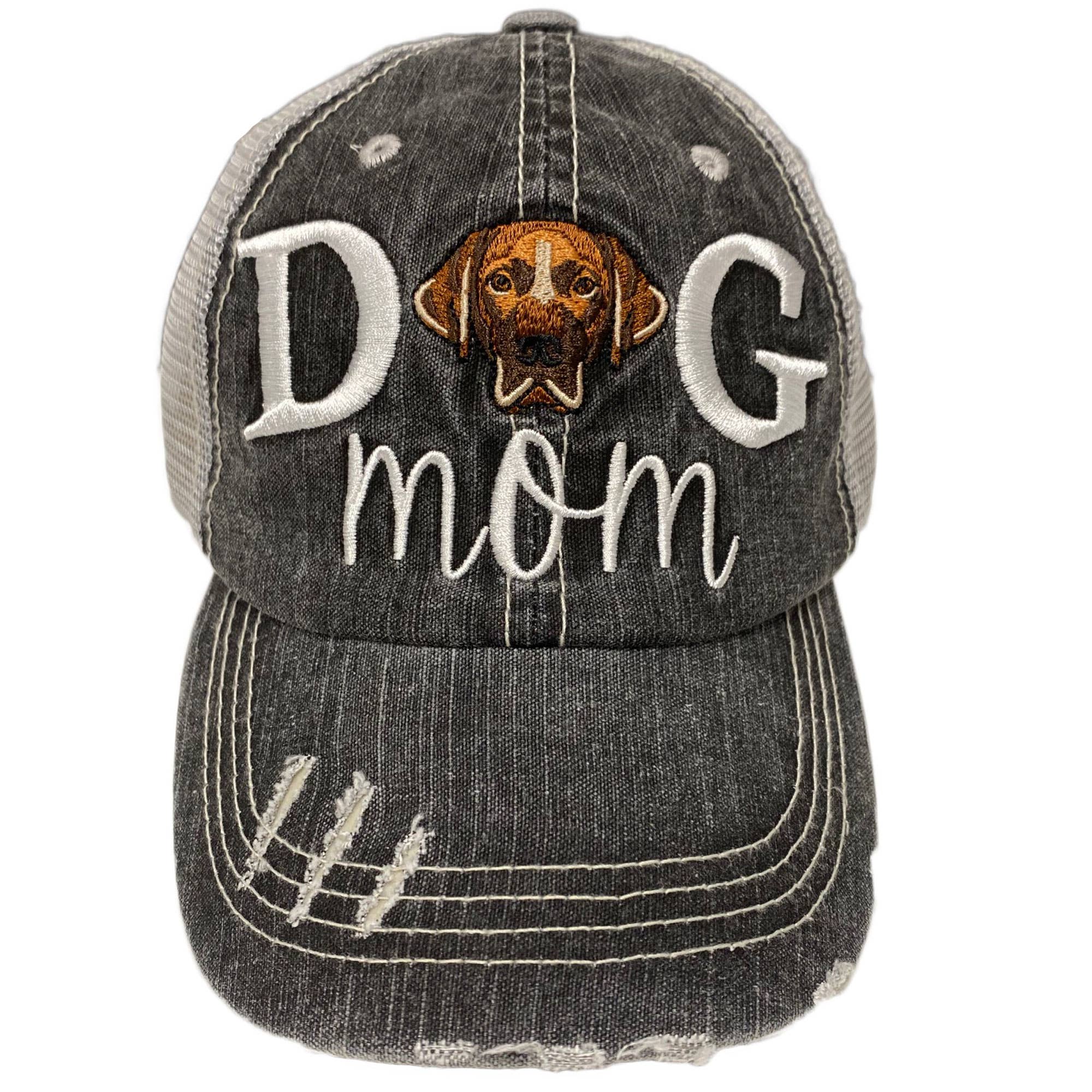 Dog Mom Women's Baseball Hats- 8 Breeds Embroidered